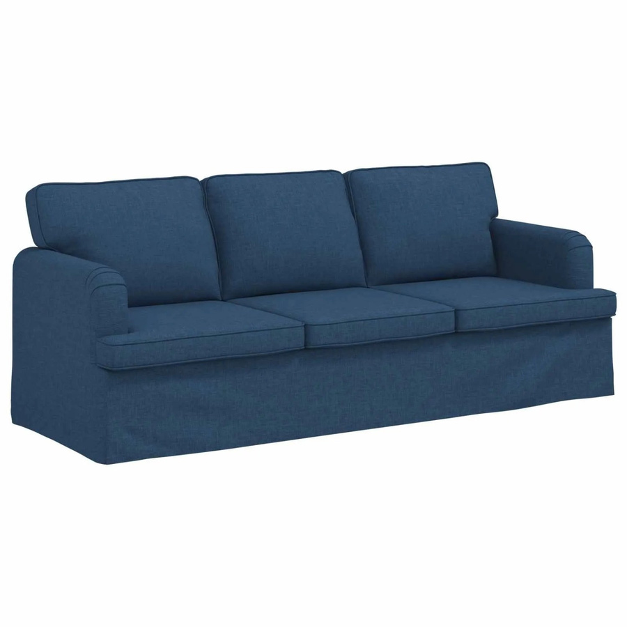 vidaXL Sofa Blau mit Stoffbezug und Metallrahmen B/T/H: 201 x 80 x 85 cm - Bild 2