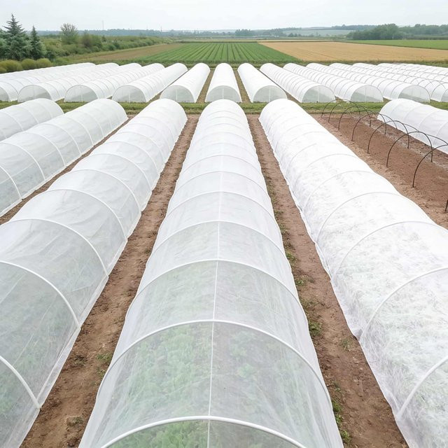 Verdickter Vliesstoff-Gartenmulch als Pflanzenschutzabdeckung für Gemüse und Obstbäume zur Isolierung und als Frostschutz, Farbe: Weiß, Breite: 160 cm, Länge: 1000 cm - Bild 1