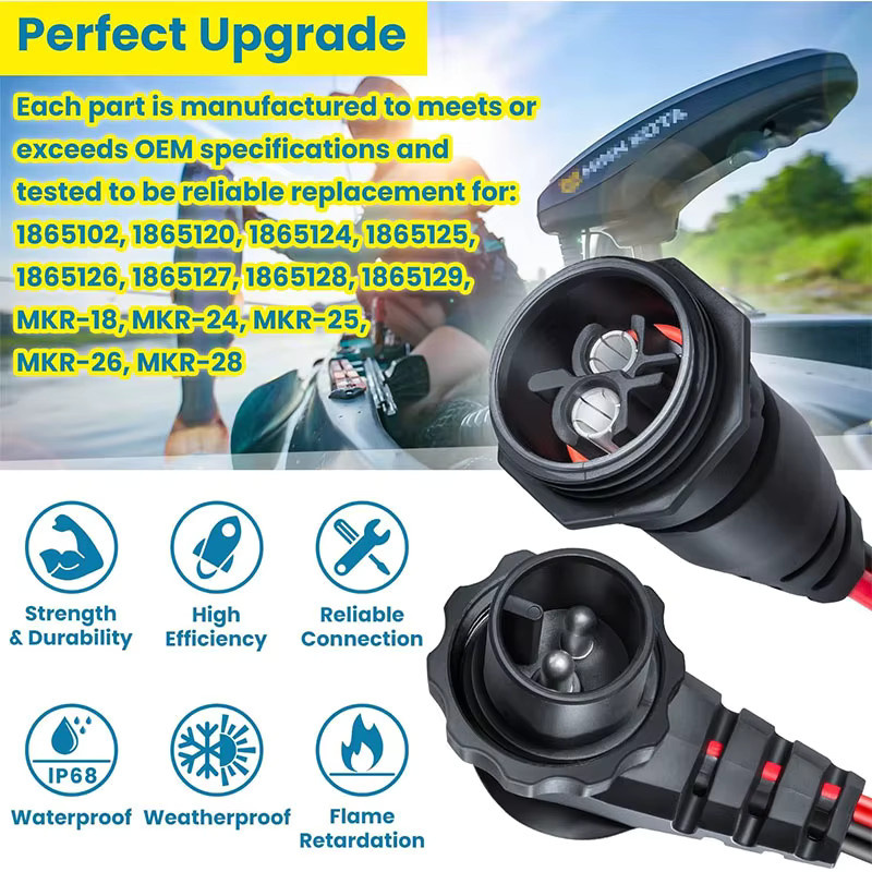 Minn Kota MKR-26 Trolling-Motorstecker und Buchse für Marine-Batteriezubehör in Schwarz für 12 V 24 V 36 V 48 V - Bild 3