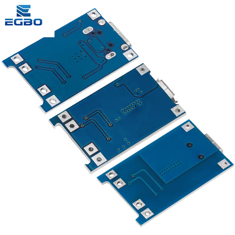 EGBO Lithium-Ladeplatine TP4056 für 18650 Akkus mit Typ-C und Micro-USB Anschluss sowie Schutzfunktion in Blau - Bild 3