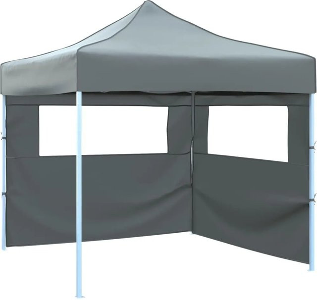 vidaXL Faltzelt Pop-Up Partyzelt mit 2 Seitenwänden Anthrazit B/T/H: 3 x 3 x 3 m - Bild 1