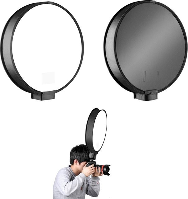 DIXSG Kamera-Softlight-Abdeckung mit rundem Blitzdiffusor für DSLR-Kameras, Durchmesser: 40 cm - Bild 1