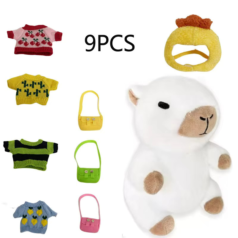 MIAOOWA Capybara Plüsch Puppe, mit Kleidung, Hut, Tasche, 25cm - Bild 2