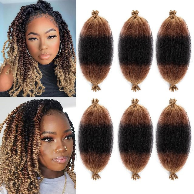 Marley Twist Flechthaar, Afro-Twist-Ombre-Blond, synthetisches Wickelhaar - Bild 1