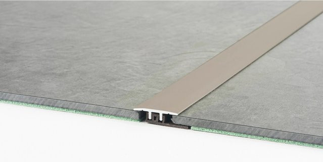 Floorever Spa Übergangsprofil für Vinylböden aus Edelstahl in Silber, B/H/L: 27 x 6 x 2700 mm - Bild 1
