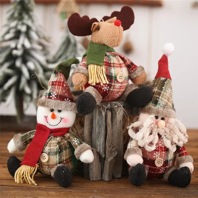 GOT-TOG Weihnachtspuppen als Tischdekoration mit Schneemann und Rentier in Mehrfarbig - Bild 1