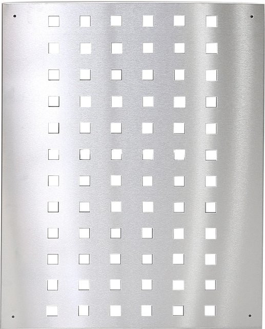 Dieda Blechfüllung V2A gelocht aus Edelstahl in Silber, B/H: 75,0 x 93,0 cm - Bild 1