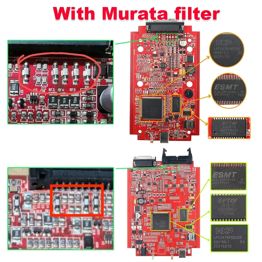 Ktag ECU Programmierer V7.020 V2.25 mit roter PCB und 272 ECU-Kabeln von ITCARDIAG in Rot - Bild 2