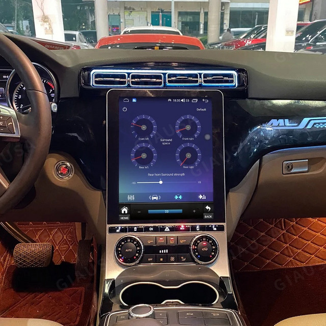 YANFU Multimedia-Player Autoradio mit Bluetooth und GPS für Mercedes Benz GL X166 und ML W166 (2012 - 2015) in Schwarz mit kabellosem Carplay und Android Auto - Bild 1