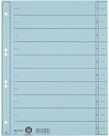 Leitz Trennblätter DIN A4 blank blau 100 Stück - Bild 1