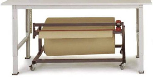Manuflex AS1212 Beistelltisch PACKPOOL Standard mit Kunststoffplatte, B/T/H: 50 x 60 x 76-87 cm - Bild 1