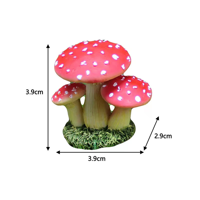 JETTING Pilz Ornamente aus Harz für Garten und Mikrolandschaft im 3er Set - Bild 3
