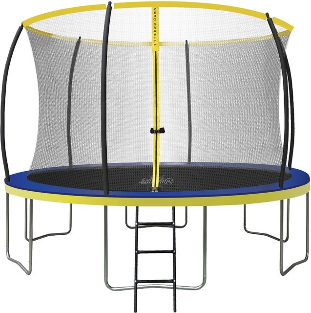 Zero Gravity Outdoor Trampolin 366cm mit Klappnetz, Leiter und Bodenanker - Bild 1