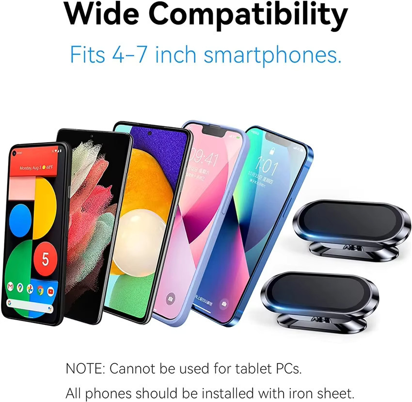 VIKEFON Magnetische 360-Grad-Autotelefonhalterung Universal Handyhalterung für iPhone, Xiaomi und Samsung in Schwarz oder Pink - Bild 6