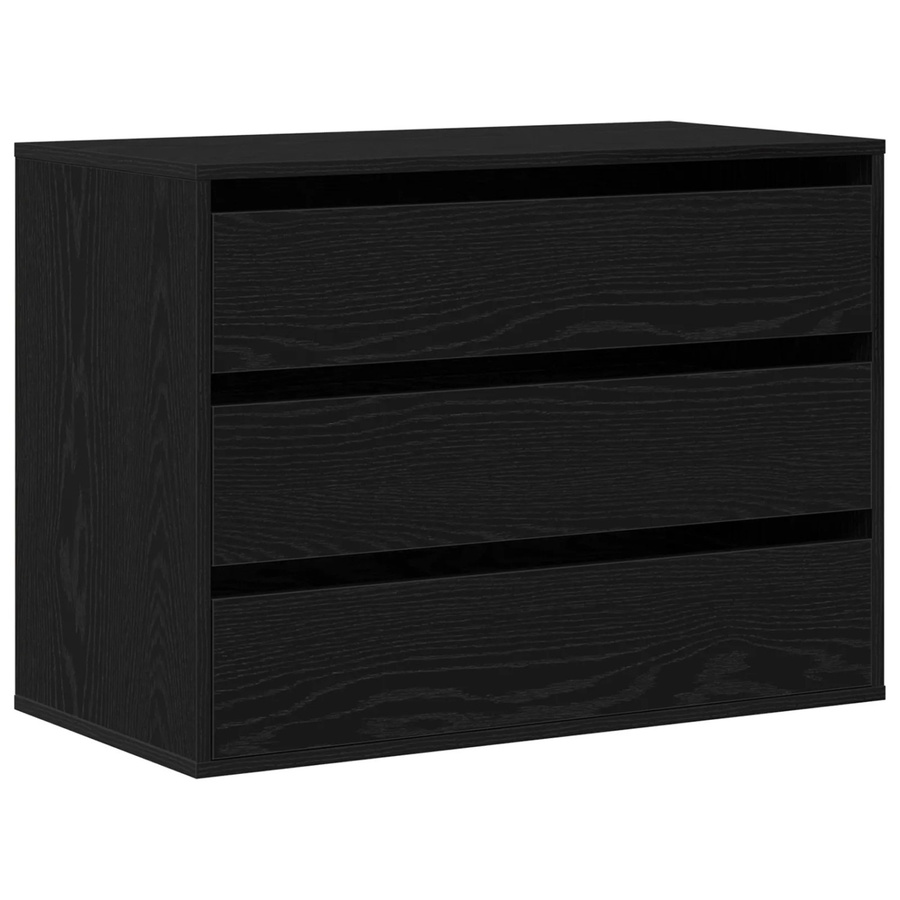 vidaXL Schubladenschrank Schwarz aus Holzwerkstoff, B/T/H: 80 x 41 x 58 cm - Bild 2