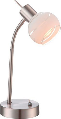 GLOBO LIGHTING LED-Tischleuchte Elliott in Nickel matt, silberfarben, Höhe: 34 cm - Bild 1