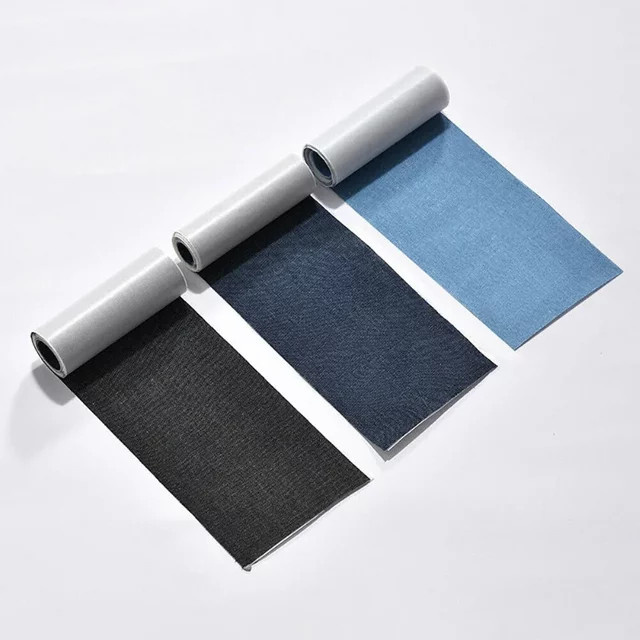Salouva Selbstklebende Denim Stoff Patches in Blau für die Reparatur von Jeans und Jacken, 1 Rolle - Bild 1