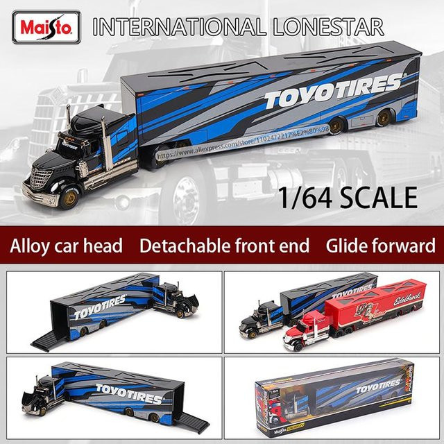 Maisto 1993 454 International Lonestar Transport, Legierungsauto, 1:64, ab 4 Jahren - Bild 1