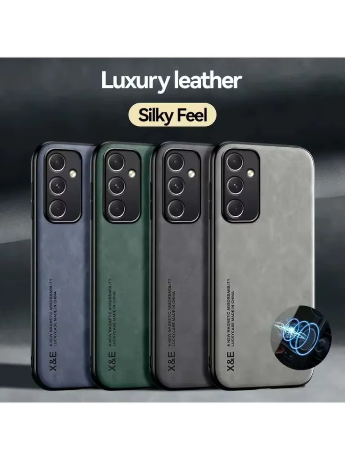 Magnetische PU-Lederhülle für Samsung Galaxy S26 Ultra S25 Plus A57 A37 A17 A56 A36 A26 A16 A06 in Grau - Bild 3