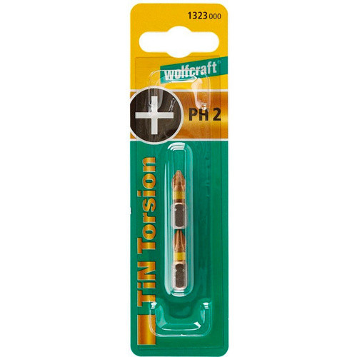 Wolfcraft Torsion-TiN-Bit PH2, 2 Stück, grau - Bild 2