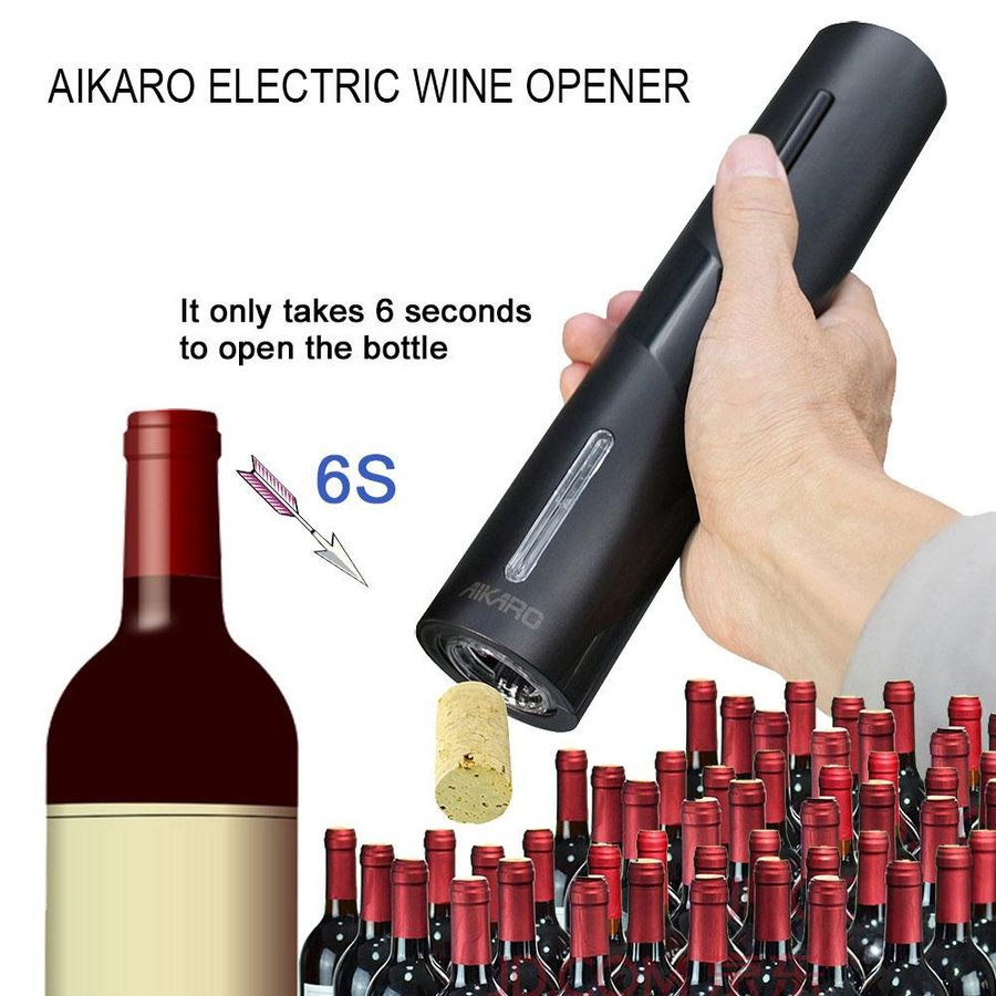 Elektrischer Weinöffner Automatischer wiederaufladbarer elektronischer Korkenzieher in Schwarz - Bild 5