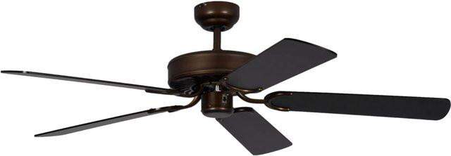 Pepeo Deckenventilator Potkuri Aged Bronze in Schwarz mit 132 cm Durchmesser und Zugkette - Bild 1