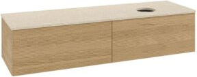 V&B Waschtischunterschrank Antao mit Frontstruktur und Beleuchtung in Honey Oak, B/T: 160 x 50 cm - Bild 1