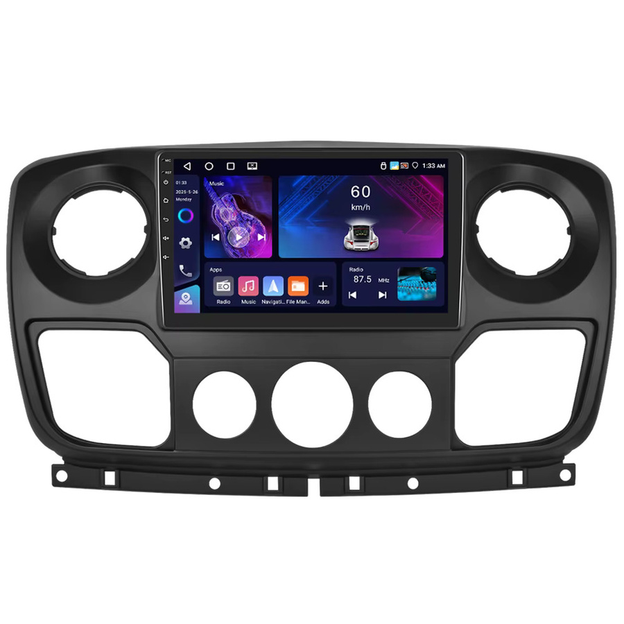 Podofo 10,1 Zoll Autoradio mit 4G, 8-Kern, DAB, WIFI und GPS für Renault Master, OPEL Movano und Nissan NV400 in Schwarz - Bild 5