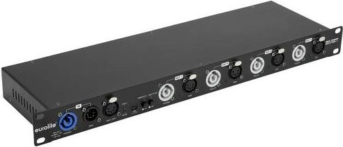 Eurolite DMX Power Splitter 4x4 5-pol XLR in Schwarz - Bild 1