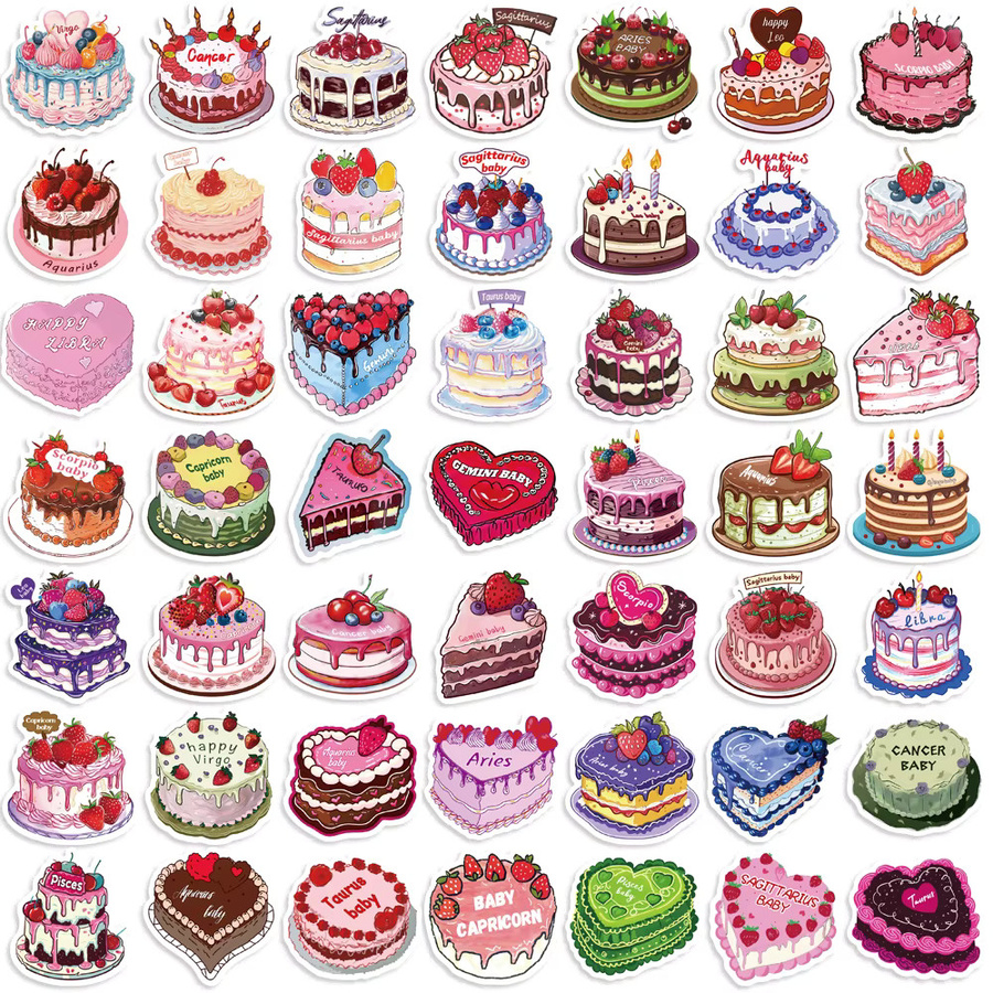 lanxihaibao Sternbild Kuchen Aufkleber, 50 Stück, multicolor - Bild 3