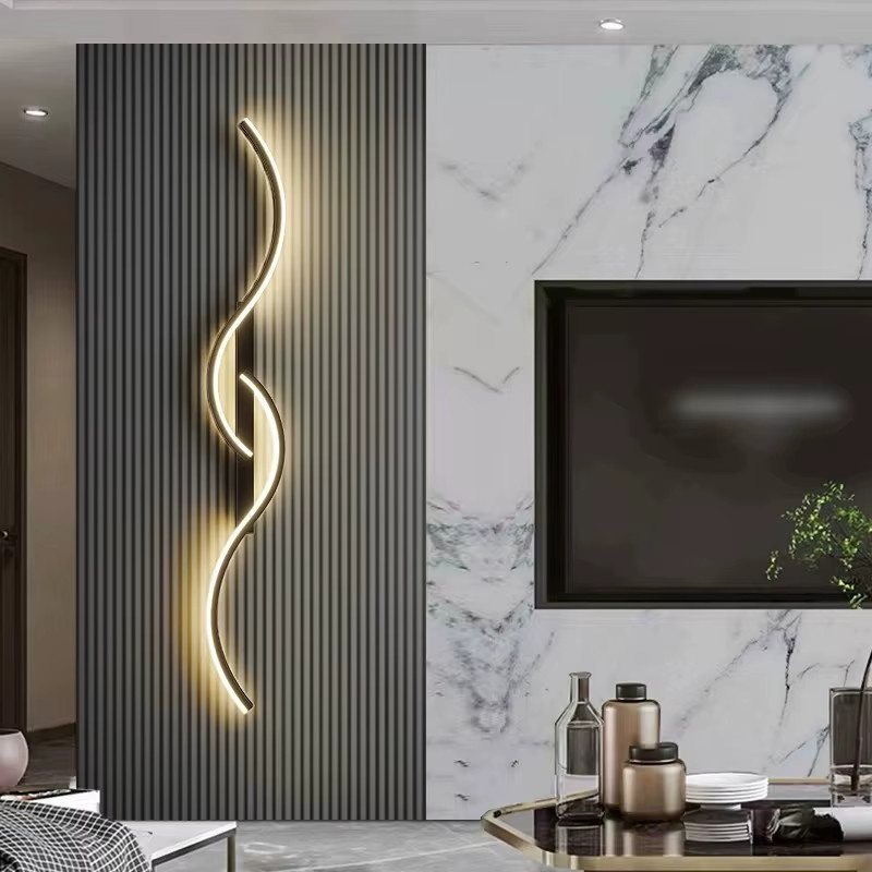 Ramalho LED Wandleuchte in Weiß mit minimalistischem Streifendesign für Wohnzimmer, Schlafzimmer und Flur - Bild 2