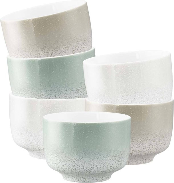 Seltmann Weiden Milchkaffeetassen Sento Home ohne Henkel, 6er Set, grün/mehrfarbig, 350 ml - Bild 1