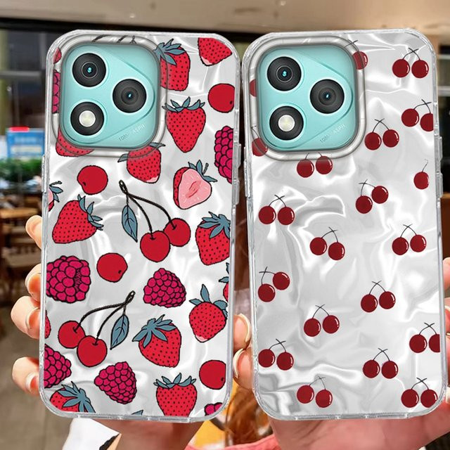 Handyhülle mit Erdbeer-Kirsch-Design für Honor in Rot und Multicolour - Bild 1