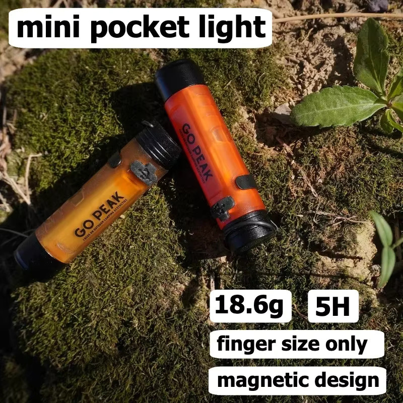 GOPEAK 5050 Kleine Outdoor-Taschenlampe mit LED-Umgebungslicht, Schlüsselclip und wiederaufladbarem Akku in Weiß oder Schwarz - Bild 2