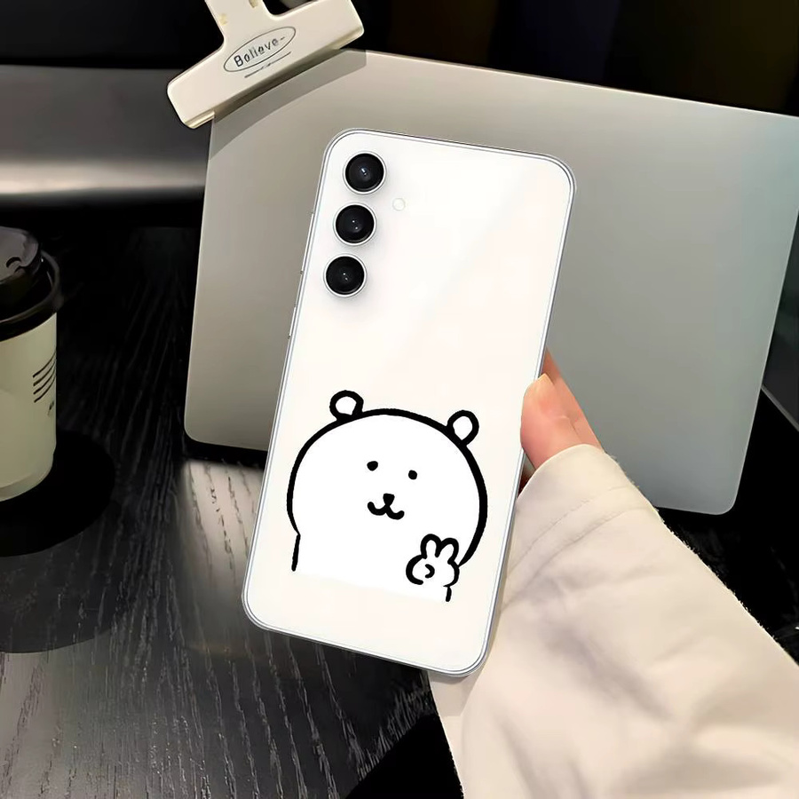J-Joke Bear Handyhülle für Samsung Galaxy S21 S22 S23 S24 S25 Ultra FE Plus 5G A52S Transparent - Bild 3