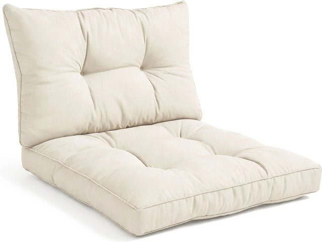 Beautissu Lounge Kissen Set Outdoor XLuna in Beige und Multicolour, B/H: 70 x 70 cm und B/H: 70 x 40 cm - Bild 1