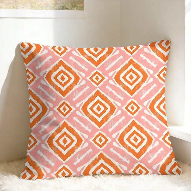 JMG Clothing Kissenbezug Ikat Maurisch in Koralle Orange Aprikose B/H: 30 x 50 cm - Bild 1