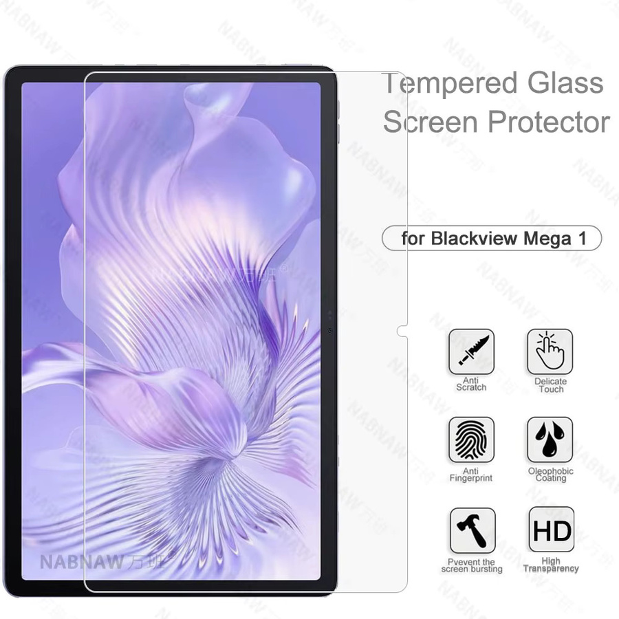 2 Stück Blackview Mega 1 Displayschutzfolie aus gehärtetem Glas, transparent, kratzfest mit Ölbeschichtung für 11,5-Zoll-Tablets - Bild 2