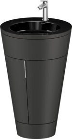 Duravit Waschtischunterschrank Starck 1 c-bonded Set in Grau matt mit Innenbeleuchtung, B/T/H: 56 x 86,4 x 60,5 cm - Bild 1