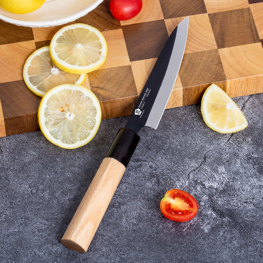 WILDMOK Allzweckmesser aus deutschem Stahl mit Holzgriff in Braun, 12,7 cm - Bild 2