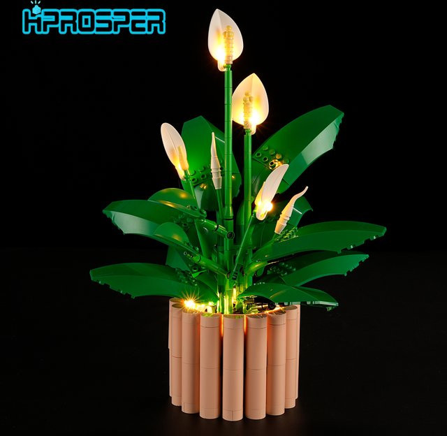 HPROSPER LED-Lichterkette in Warmweiß für 11504 Peace Lily mit Batteriekasten - Bild 1