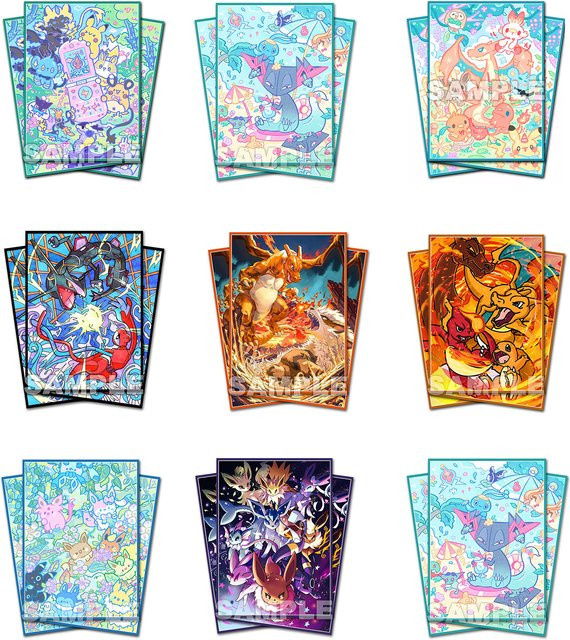 PTCG-Kartenhüllen Charizard Rayquaza Dragapult Eevee, 60-teiliges Set - Bild 1