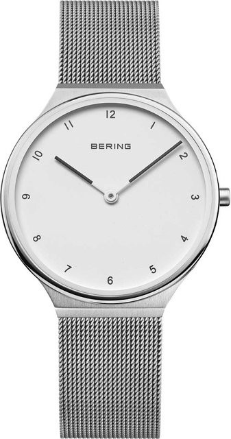 Bering Damenuhr, Quarz, Edelstahl, 34 mm, Weiß, Saphirglas - Bild 1