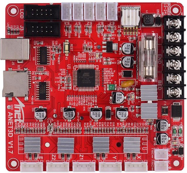 Anet A1284-Base V1.7 Hauptplatine für Anet A8 Plus DIY in Rot - Bild 1