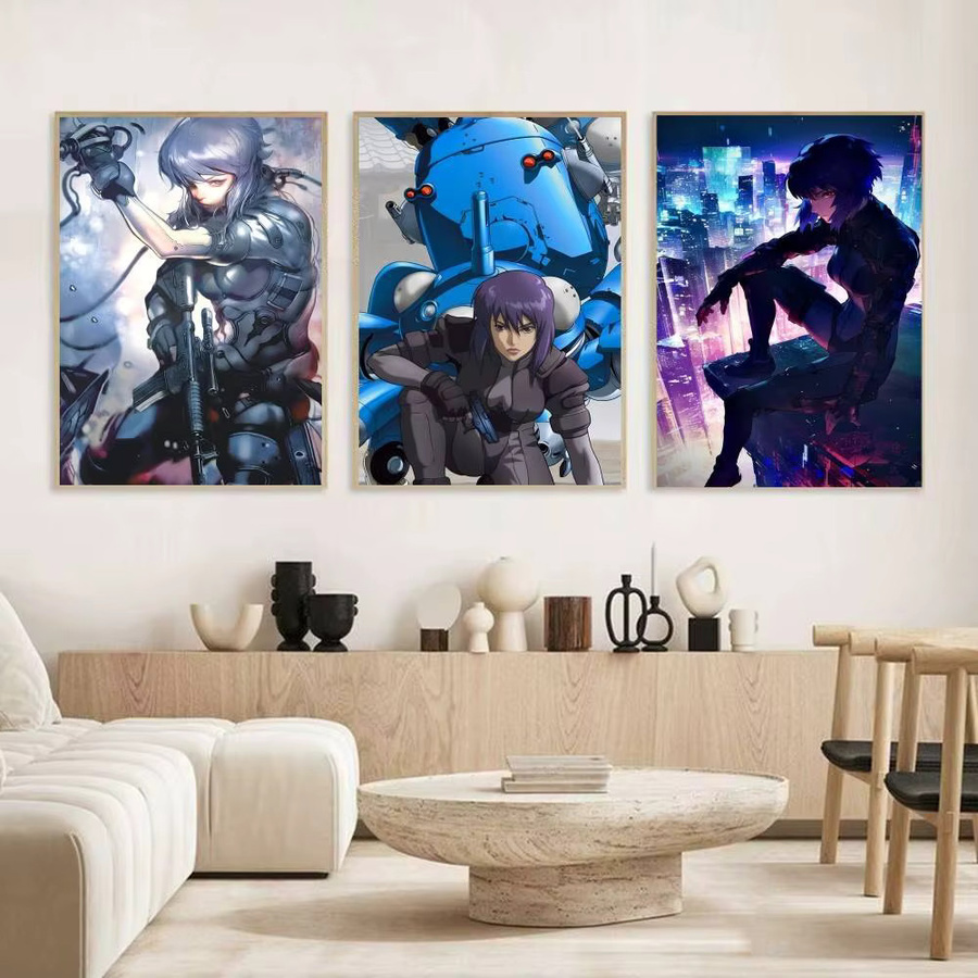 Selbstklebender Anime Poster G-Ghost In The Shell Papierdruck in Mehrfarbig für deine Wandgestaltung - Bild 3