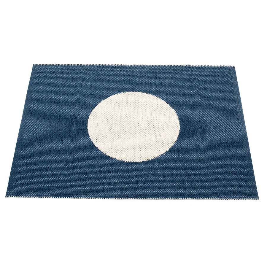 Pappelina Vera Teppich Small One Ocean Blue / Vanilla B/T: 70 x 90 cm - Bild 1