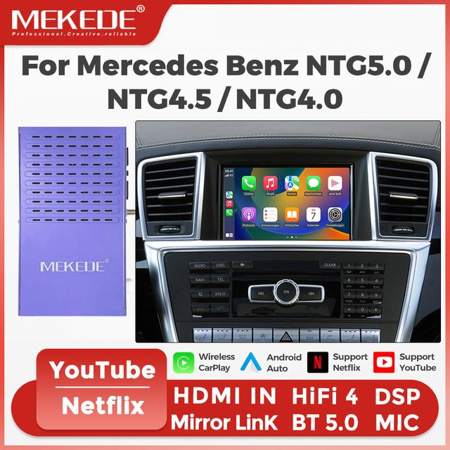 MEKEDE Kabelloses CarPlay und Android Auto Interface für Mercedes Benz NTG 4.0 NTG 4.5 NTG 5.0 Systeme mit Wi-Fi und Bluetooth - Bild 1
