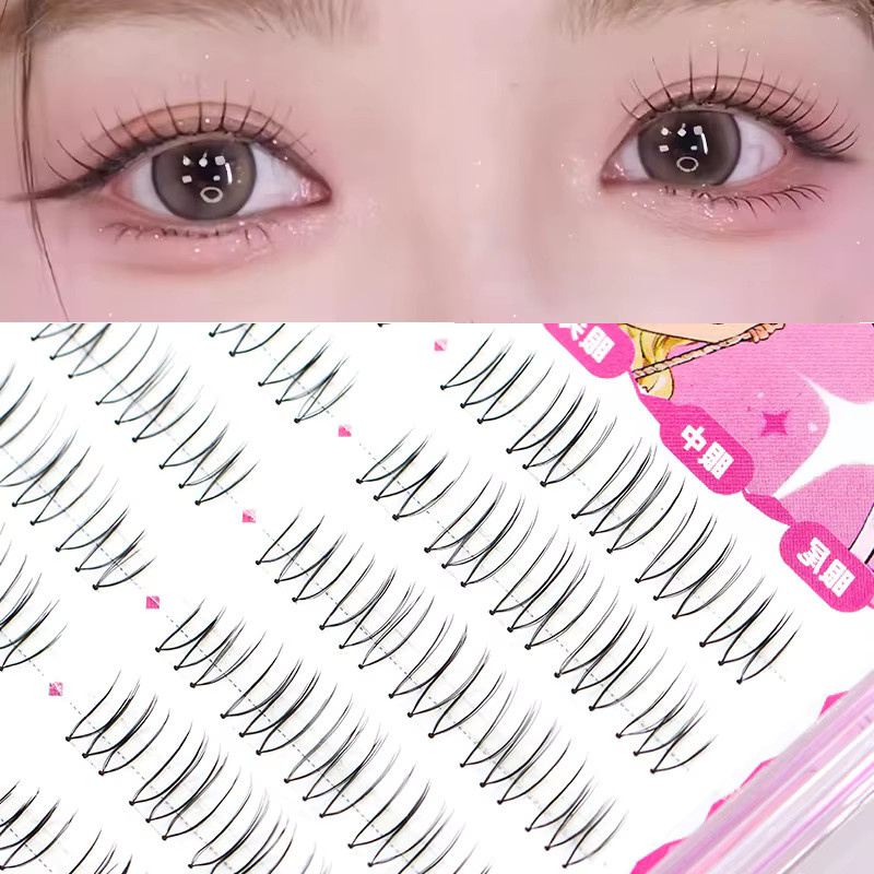 BLINKWAVE Künstliche Wimpern, Einzelne Wimpernbüschel, Natürlich, Unisex - Bild 2