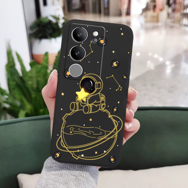 Astronaut Silikon Handyhülle für VIVO V50 V40 V30 V29 V27 V25 V23 V21 V20 Y20 Y12 Y21 Y22 Pro in Schwarz oder Weiß - Bild 2