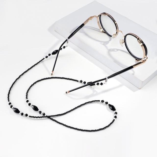 chichain Brillenkette, Perle, Schwarz, Unisex - Bild 1